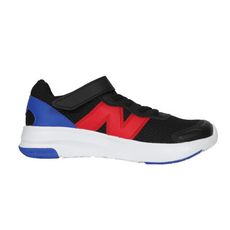 NEWBALANCE 男中童慢跑鞋-N字鞋 NB 寬楦 魔鬼氈 黑紅藍
