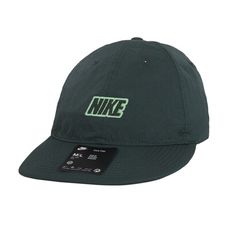NIKE 運動帽-台灣製 防曬 遮陽 鴨舌帽 帽子 深綠淺綠