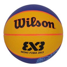 WILSON FIBA 3X3 指定用球 PARIS橡膠籃球 #3-3號球 藍黃橘黑