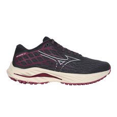 MIZUNO WAVE INSPIRE 20 女慢跑鞋-運動 美津濃 深灰紫白