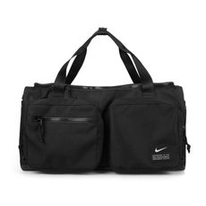 NIKE 大容量旅行袋-行李袋 手提包 裝備袋 側背包 黑