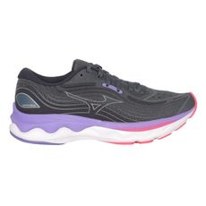 MIZUNO WAVE SKYRISE 4 女慢跑鞋-美津濃 運動 訓練 鐵灰紫