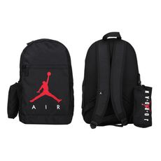 NIKE JORDAN 雙肩包-飛人喬丹 肩背包 後背包 黑紅白