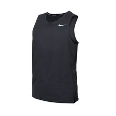 NIKE 男運動背心-無袖上衣 休閒 DRI-FIT 黑銀