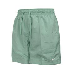 NIKE 女運動短褲-5分褲 訓練 運動 健身 慢跑 綠白