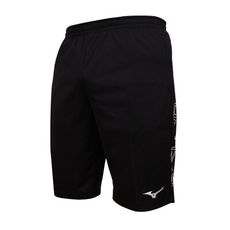 MIZUNO 男針織短褲-5分褲 抗UV 美津濃 黑白