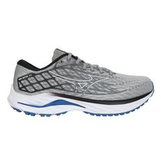 MIZUNO WAVE INSPIRE 20 SW 男慢跑鞋-4E-寬楦 灰白藍