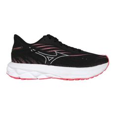 MIZUNO WAVE SKYRISE 6 女慢跑鞋-美津濃 運動 訓練 黑粉白