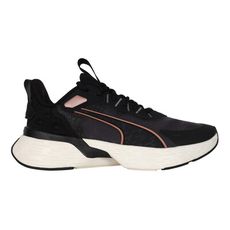 PUMA SOFTRIDE SWAY 女慢跑鞋-厚底 復古 運動 黑金屬粉