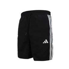 ADIDAS 男運動短褲-慢跑 訓練 5分褲 休閒 黑白