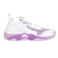 MIZUNO WAVE MOMENTUM 3 女排球鞋-運動 訓練 美津濃 白紫黃