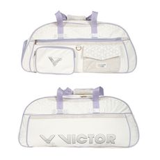 VICTOR 矩形包-拍包袋 羽毛球 裝備袋 手提 手拿 勝利 米白灰紫