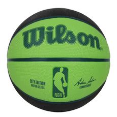 WILSON NBA城市系列24-25 賽爾提克-橡膠籃球 #7-室內外 綠黑
