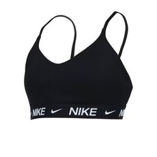 NIKE 女輕度支撐運動內衣-DRI FIT 韻律 瑜珈 運動背心 BRA 黑白