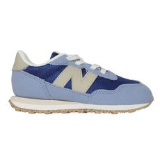 NEWBALANCE 男中童復古慢跑鞋-寬楦 237系列 復古 NB N字鞋 靛藍丈青綠