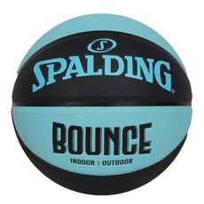 SPALDING BOUNCE PU籃球#7-戶外 室外 室內 7號球 黑湖水藍