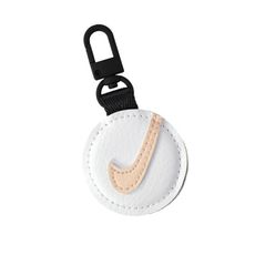NIKE PREMIUM 磁扣包-皮革 掛飾 鑰匙圈 白淺橘