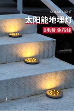 8 LED 戶外太陽能插地草坪燈 (白光)