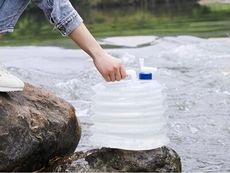 居家/戶外/露營必備 大容量折疊水桶 手提儲水桶(尺寸15L)