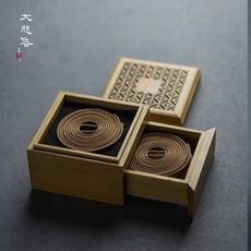 田紋方形竹製雙層香爐~~火熱上市中 -