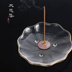 天然粉水晶香插~佛教七寶 -