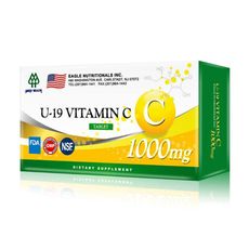 U-19 vitamin 1000 力泰美國維他命C 1000mg錠 30粒(有贈品)