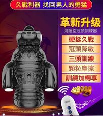 【單身派對】夜櫻-海陸空龜頭訓練(黑)II代-電池【情趣用品】自慰器 電動自慰器 飛機杯 龜頭