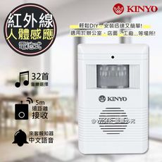 【KINYO】人體感應紅外線自動門鈴(R-008)來客報知器