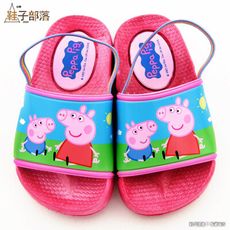 【鞋子部落】 佩佩豬&喬治豬 寶寶後帶拖鞋 粉紅豬小妹 PG0023 桃/藍 (共二色)