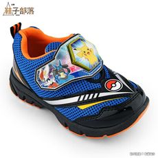 【鞋子部落】中大童透氣運動鞋 LED電燈鞋 寶可夢 PA5259-藍