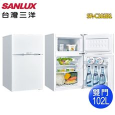 SANLUX 台灣三洋 102公升一級能效定頻雙門電冰箱SR-C102B1~送拆箱定位