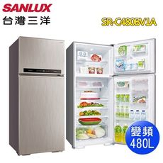 【送拆箱定位】 SANLUX 台灣三洋 480公升雙門變頻電冰箱SR-C480BV1A