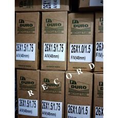 紀錄單車 duro 26吋 26x1.5/1.75 av 登山車內胎 丁基橡膠 美嘴av 48mm
