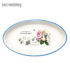 原廠授權比得兔Peter Rabbit彼得兔-陶瓷橢圓盤-玫瑰