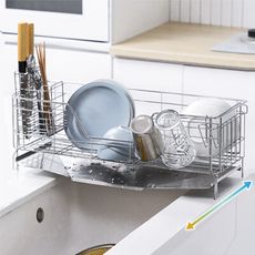 【慢慢家居】304不鏽鋼-廚房水槽可伸縮瀝水籃
