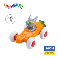 【瑞典 viking toys】動物賽車手 蘿蔔瑞比-14cm 81361