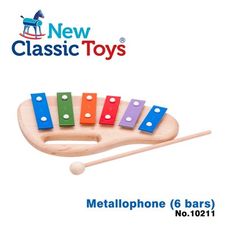 【荷蘭 New classic toys】幼兒6音彩虹敲敲鐵琴 10211