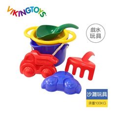 【瑞典 viking toys】夏日沙灘玩沙工具5件組 可愛車車-82040