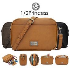 1/2Princess全新三代復古皮革經典多層相機包-3色[A2788-1]