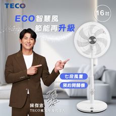 【TECO 東元】16吋DC馬達ECO智慧溫控遙控立扇XA1639BRD台灣製造