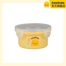 黃色小鴨 不鏽鋼密封圓餐盒(400ml)