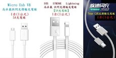 【5A充電線100cm】蘋果IOS Type C Micro高承載快閃充傳輸充電線 銅線加粗通用接頭