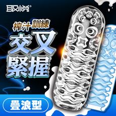 ♥Venus精品♥送潤滑液 男用自慰套 取悅-訓練飛機杯 自慰器-疊浪型 鍛鍊訓練 飛機杯 自慰器