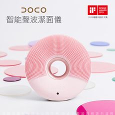 ♥Venus精品♥DOCO 智能APP美膚訂製 智能聲波 潔面儀/洗臉機 甜甜圈造型 粉金