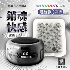 ♥Venus精品♥GALAKU-GROOMIN 迷你自慰蛋-高級 螺旋款 黑色 情趣用品飛機杯自慰器