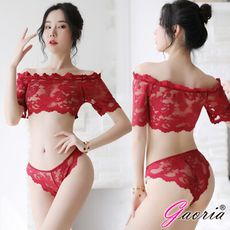 ♥Venus精品♥【Gaoria】澄光醉心 性感蕾絲套裝 紅 情趣用品