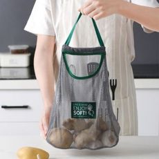 蔬果收納網袋 廚房 蔬菜 收納 網袋 家用 多用途 水果 壁掛袋 可掛式儲物袋 簍空透氣