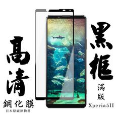 【SONY Xperia 5 II 】 手機保護貼膜 手機貼 鋼化模 保護貼  黑框透明 保護膜 玻