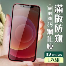 【IPhone 12 PRO MAX】 加硬加厚版 5D高清防窺 保護貼 保護膜 黑框防窺全覆蓋