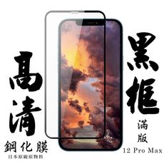 【IPhone 12 PRO MAX】 手機保護貼膜 手機貼 鋼化模 保護貼  黑框透明 保護膜 玻